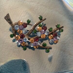 Monet Multicolor Floral Brooch